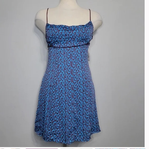 Free People Kai mini dress blue combo - Picture 2 of 5